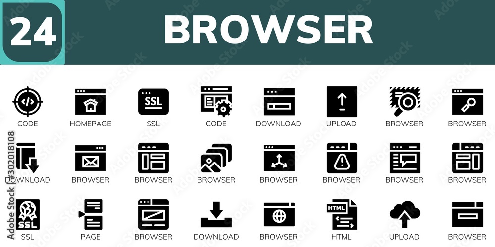 browser icon set browser icon set