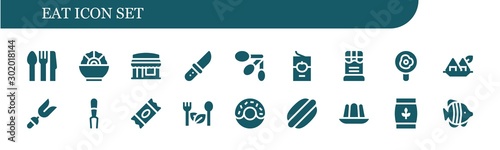 Modern Simple Set of eat Vector filled Icons