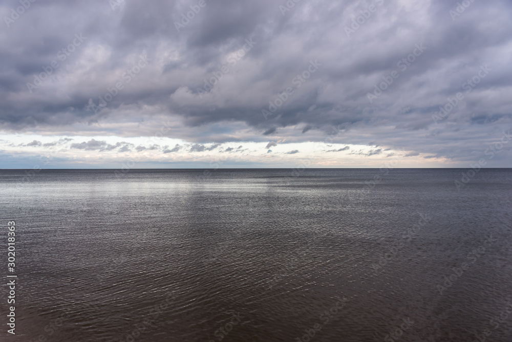 Baltic Sea Beach in November on a Cloudy Day