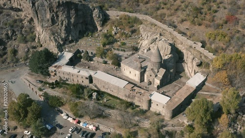 Aerial view of Geghard Monastery in Armenia photo