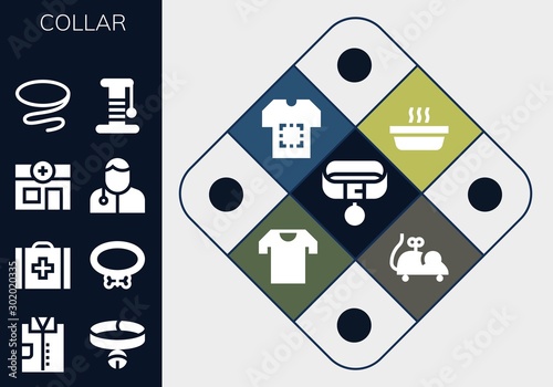 collar icon set