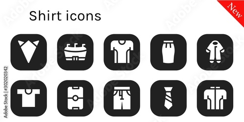 shirt icon set
