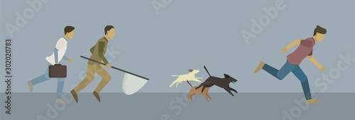 The man was running away from a rabies-infected dog,The vet pursued for vaccination