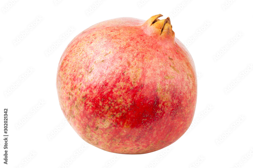 Ripe and sweet pomegranate fruit isolated on white background Ripe and sweet pomegranate fruit isolated on white background
