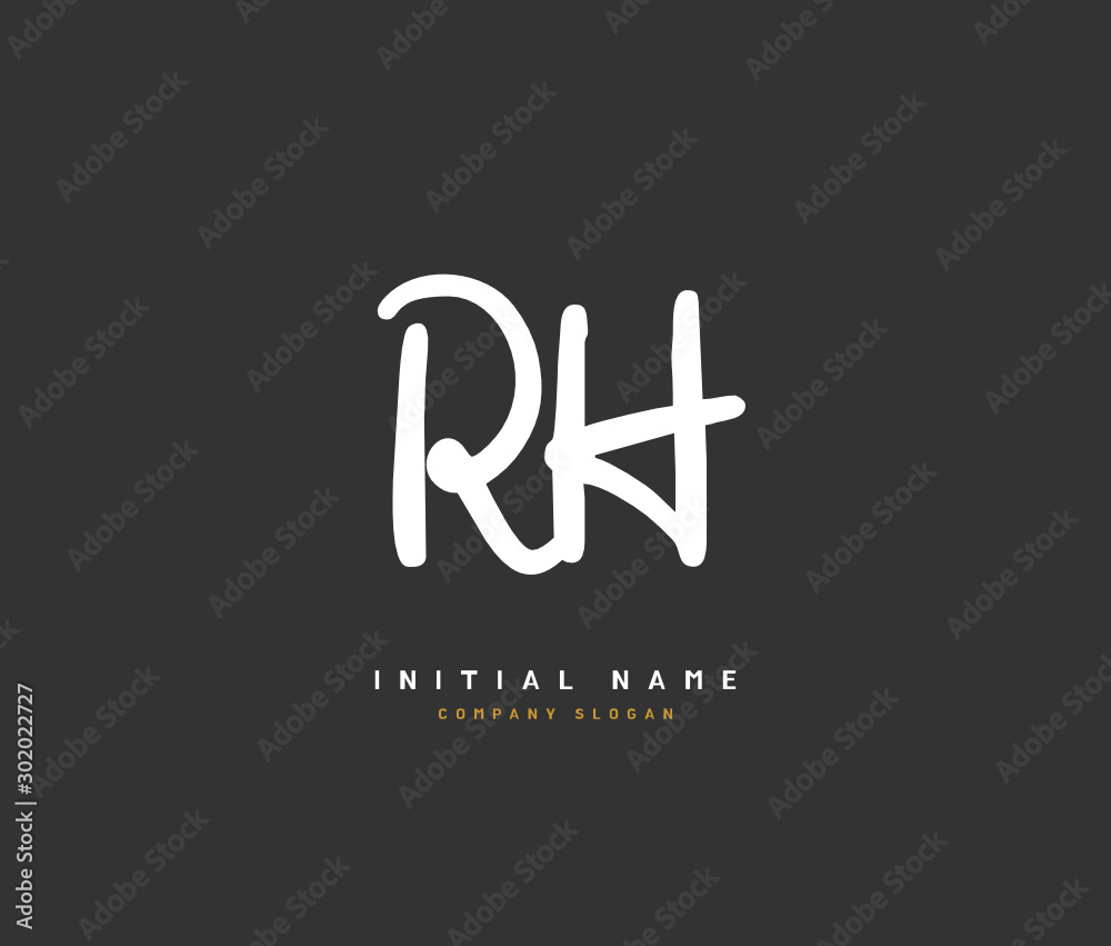 R H RH Beauty vector initial logo, handwriting logo of initial signature, wedding, fashion, jewerly, boutique, floral and botanical with creative template for any company or business. R H RH Beauty vector initial logo, handwriting logo of initial signature, wedding, fashion, jewerly, boutique, floral and botanical with creative template for any company or business.