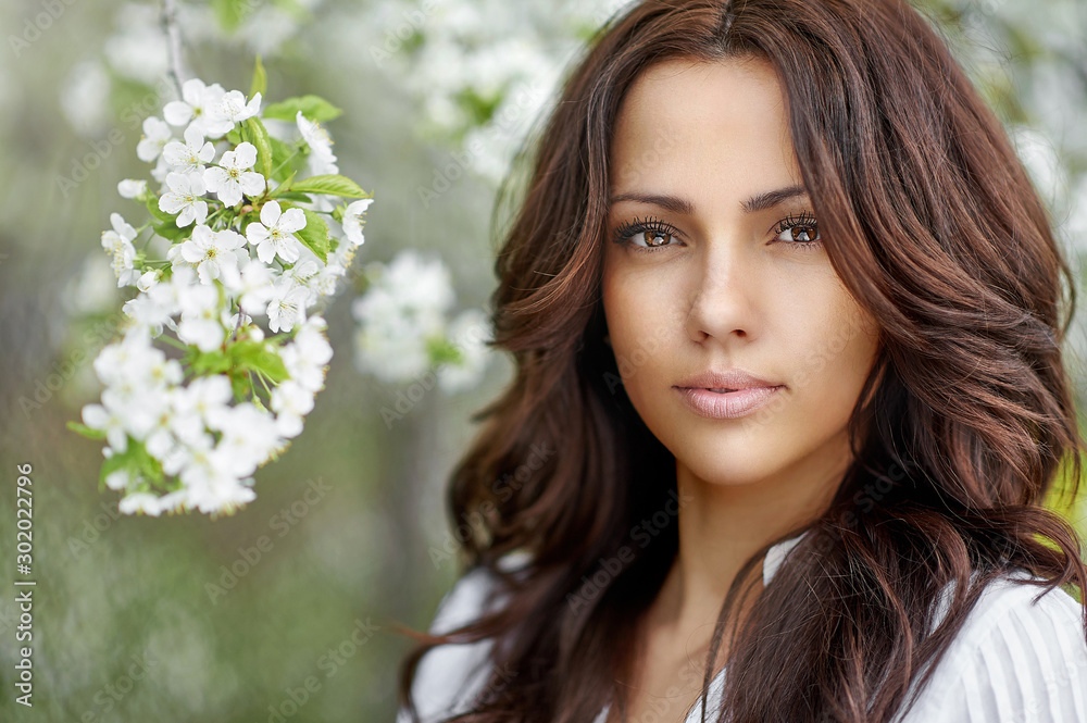 Natural beauty brunette woman with berfect skin Natural beauty brunette woman with berfect skin