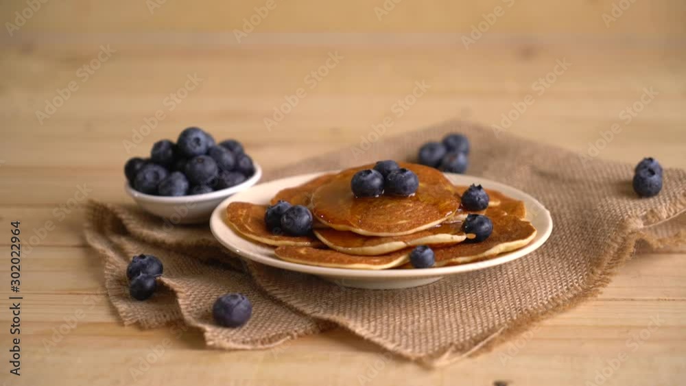 Stack of pancakes with fresh blueberry Stack of pancakes with fresh blueberry