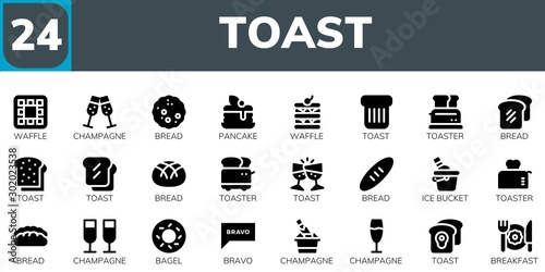 toast icon set