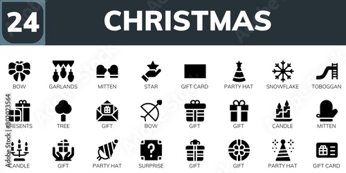 christmas icon set
