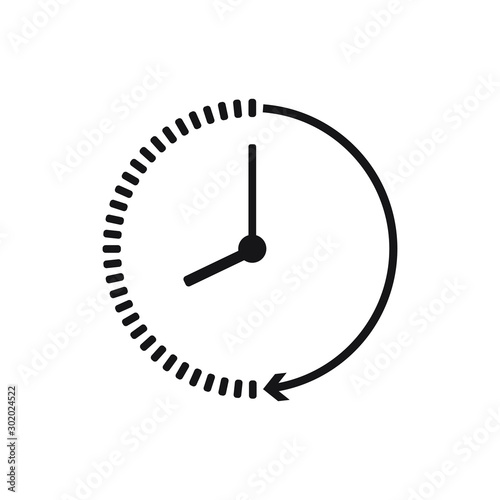 Passage of time icon design. Deadline sign isolated on white background. Vector illustration
