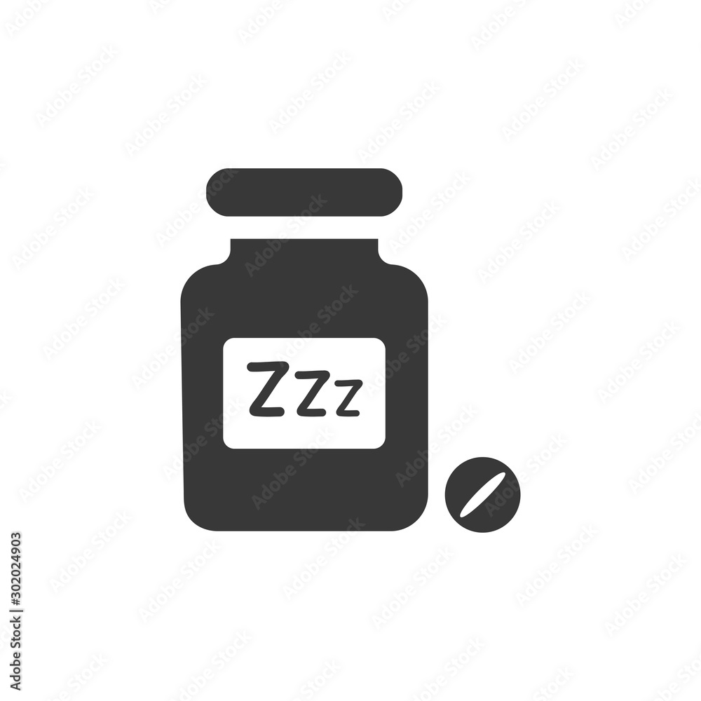 Sleeping pills icon. Isolated image. Pharmacy and medicine vector illustration Sleeping pills icon. Isolated image. Pharmacy and medicine vector illustration