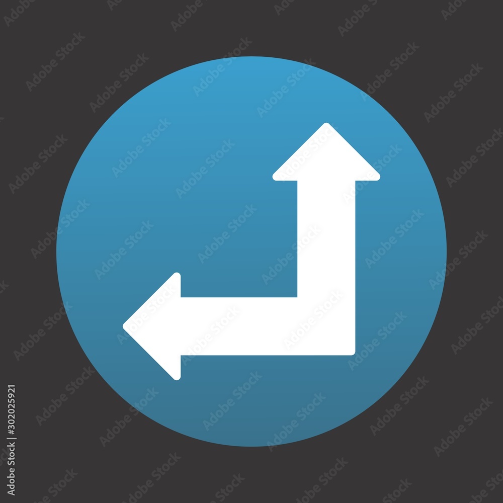 Upward And Leftward Arrow Icon For Your Design,websites and projects. Upward And Leftward Arrow Icon For Your Design,websites and projects.
