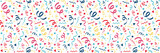 Carnival Party - concept of seamless pattern with confetti. Vector