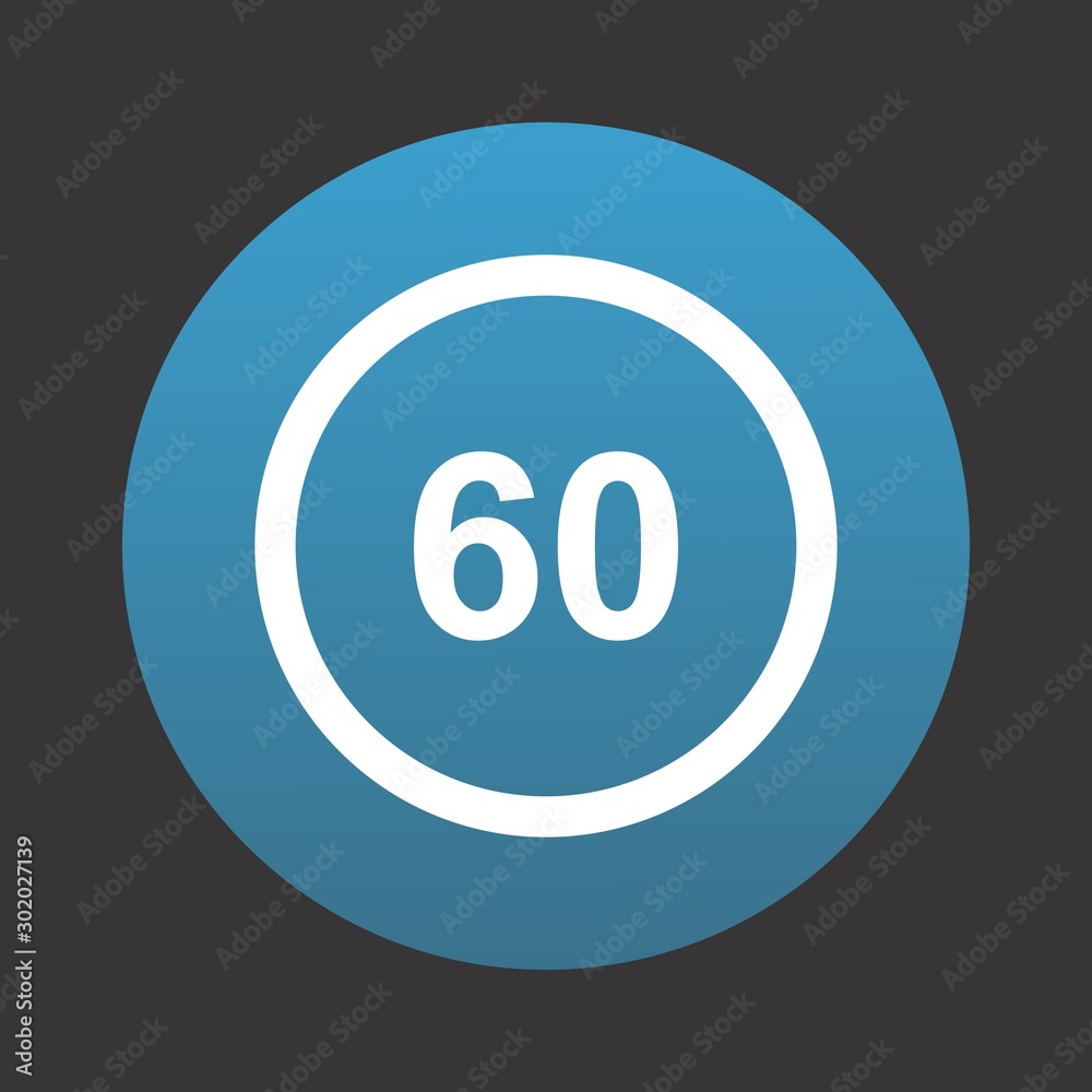 Speed Limit 60 Icon For Your Design,websites and projects. Speed Limit 60 Icon For Your Design,websites and projects.