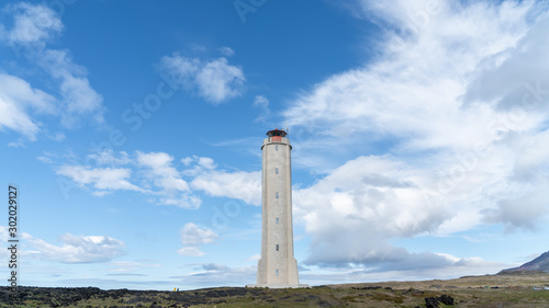 Malarrif Lighthouse on the Snaefelssnes Peninsula in Iceland.