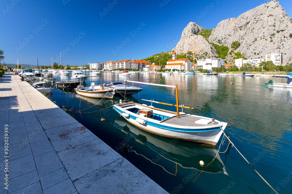 Omis. Old fishing harbor on a sunny day.