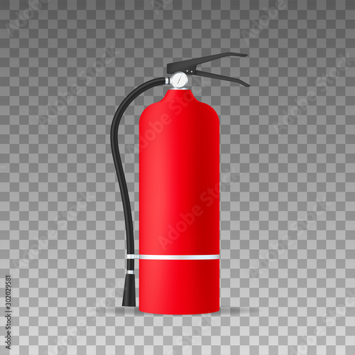 Fire extinguisher protection isolated. Vector stock illustration.