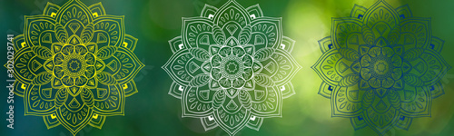 Soft colorful pattern with mandala element. Vintage decorative elements.  Islam, Arabic, Indian, Ottoman motifs.