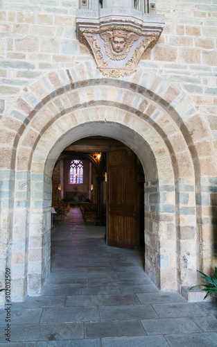 view of the entrance of the Church of Saint Melaine in Rennes © makasana photo
