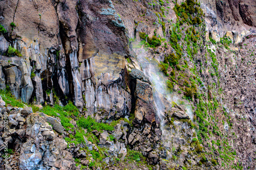 deadly gases escaping as we are exploring one of the craters of the world's most dangerious volcano which in on Mount Vesuvius near Pompeii in Italy photo