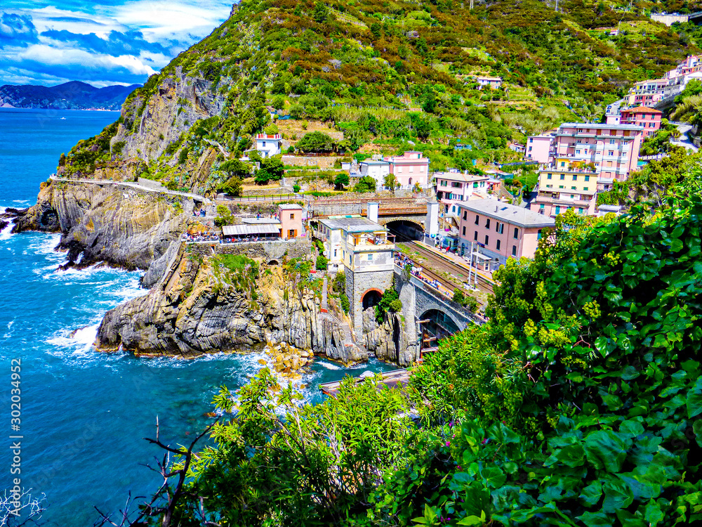 exploring the back trails around the  Riomaggiore village which is a small village in the Liguria region of Italy.