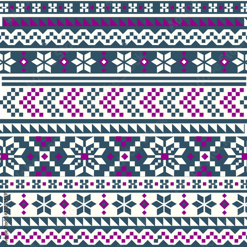Nordic pattern illustration vector. New Year or winter design. Sweater ornaments for scandinavian pattern. Vector illustration.