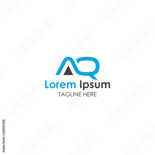 Initial AQ Letter logo Vector design. AQ Square letter logo design