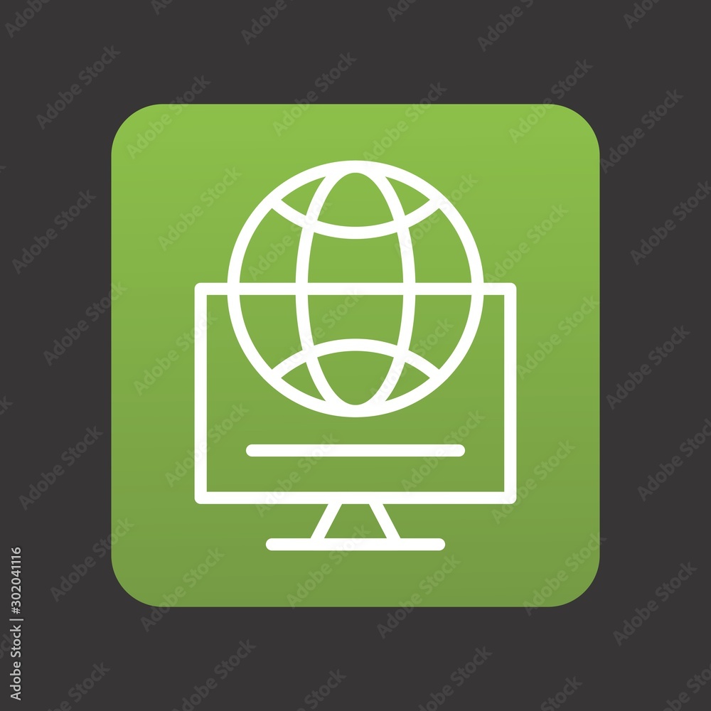 Globe Internet Web Online Monitor Icon For Your Design,websites and projects. Globe Internet Web Online Monitor Icon For Your Design,websites and projects.