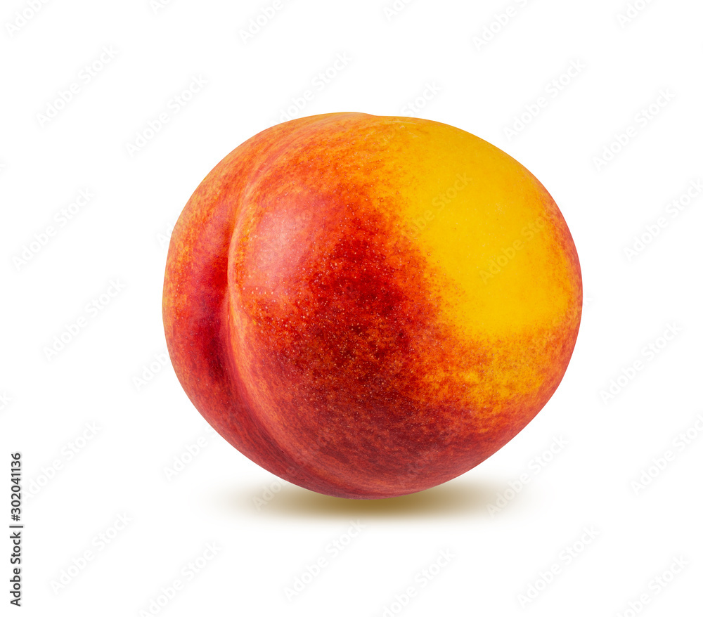 Peach isolated on white background with clipping path Peach isolated on white background with clipping path