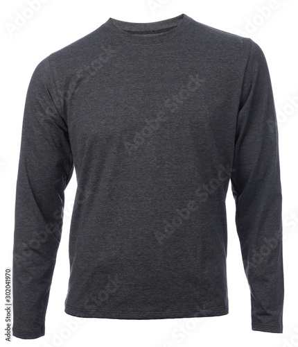 Heather grey longsleeve shirt used as inner or base layer in layered clothing for thermal insulation