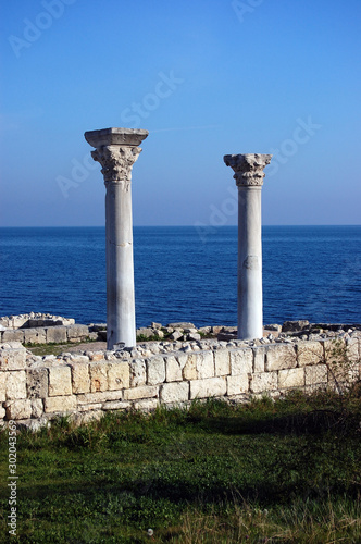 Ruins of ancient Greek colony Khersones.Sevastopol.Crimea photo