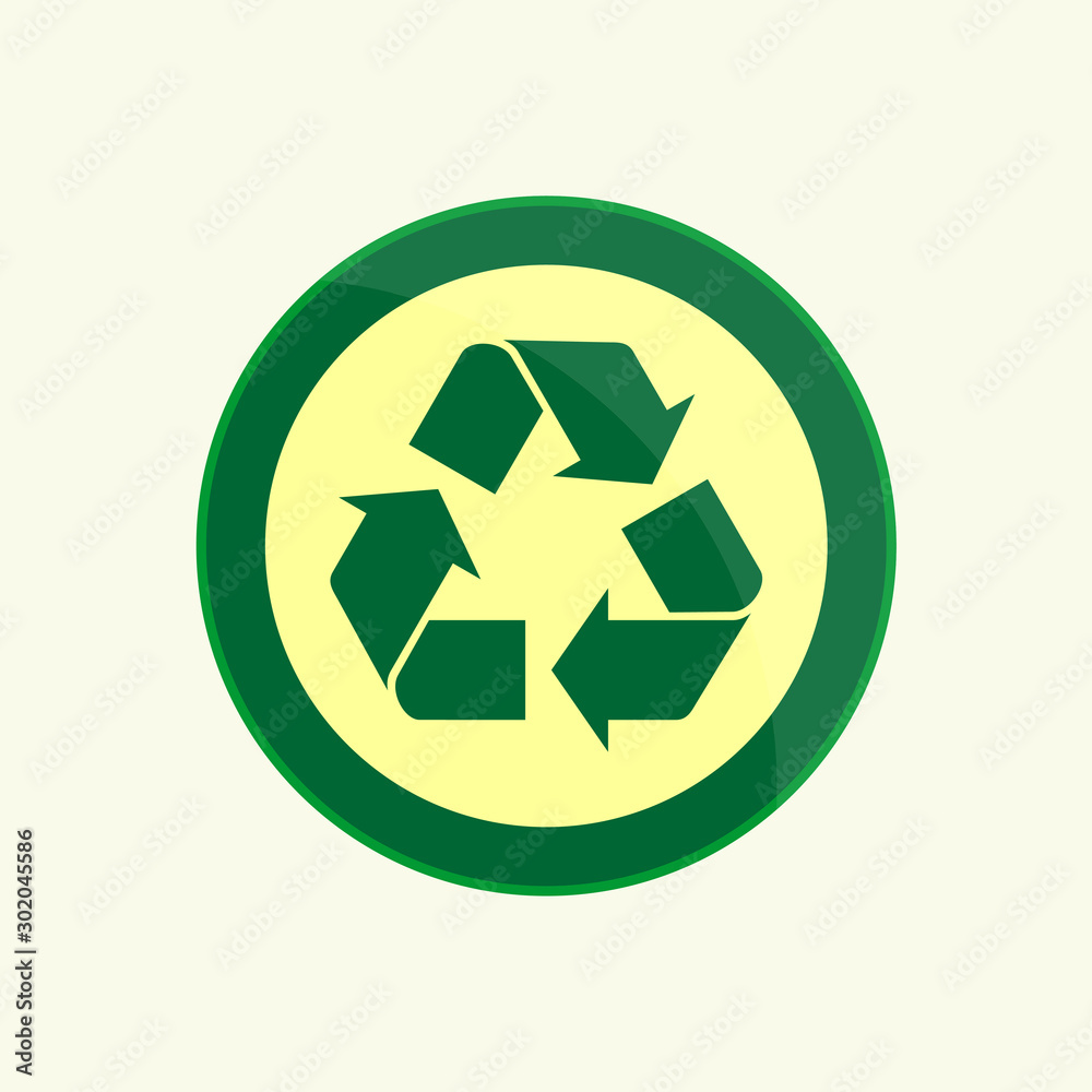 Green Trash (Reuse, Reduce, Recycle) Illustration Green Trash (Reuse, Reduce, Recycle) Illustration