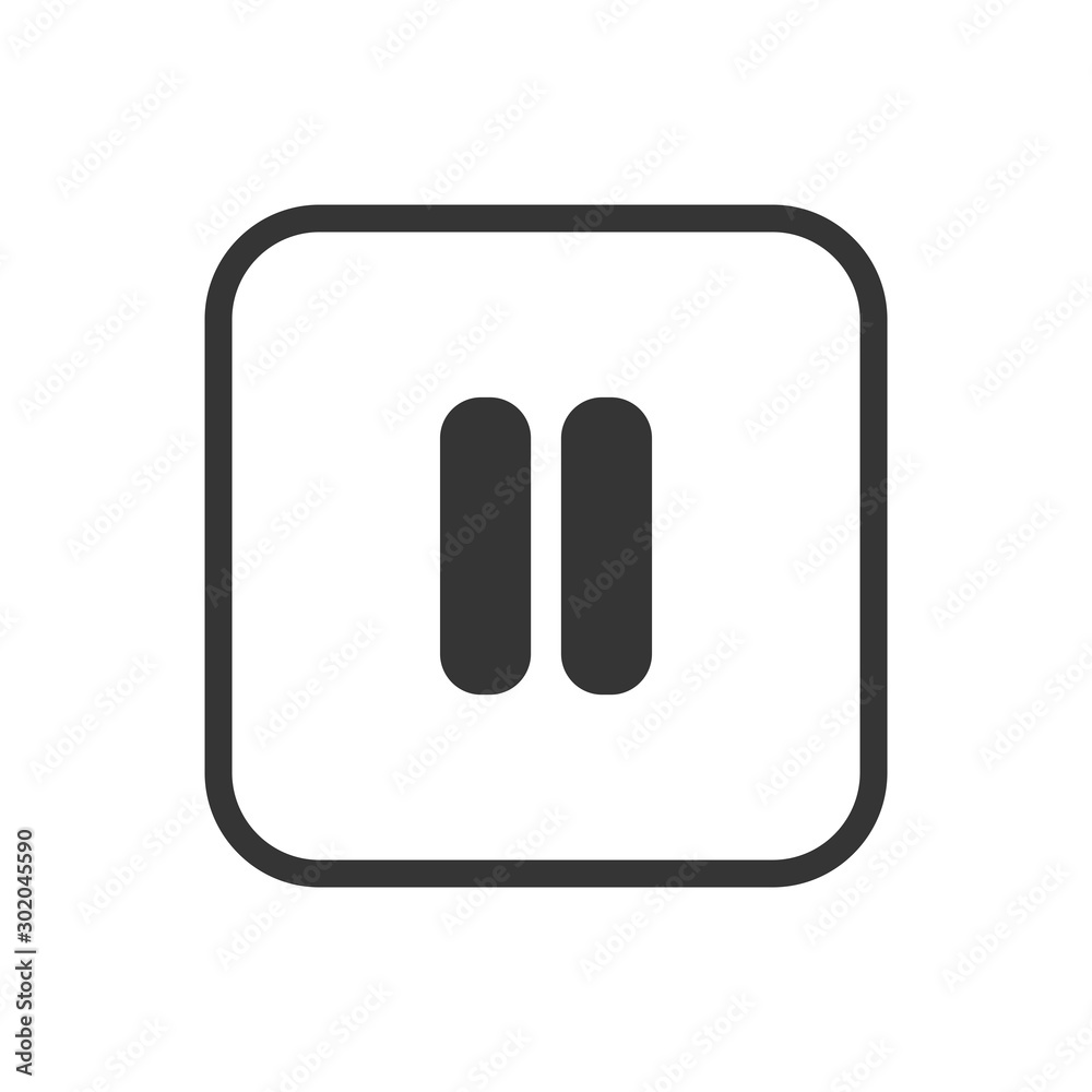 Pause Icon Vector Illustration Pause Icon Vector Illustration
