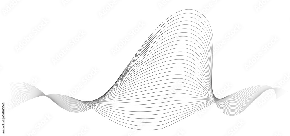 abstract wave lines on white background