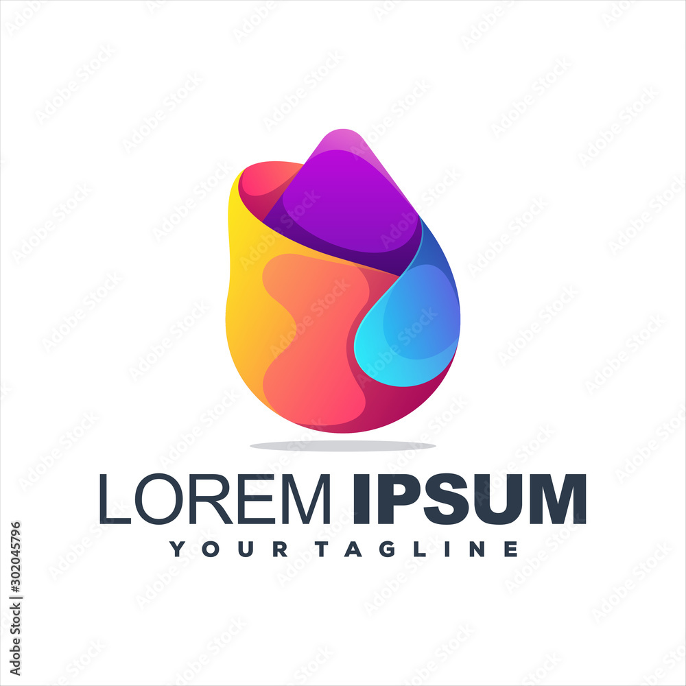 awesome drop gradient logo design awesome drop gradient logo design