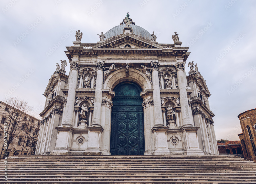Obraz premium Venice Grand canal, Basilica Santa Maria della Salute in Venice, Italy. Architecture and landmarks of Venice. Venice postcard