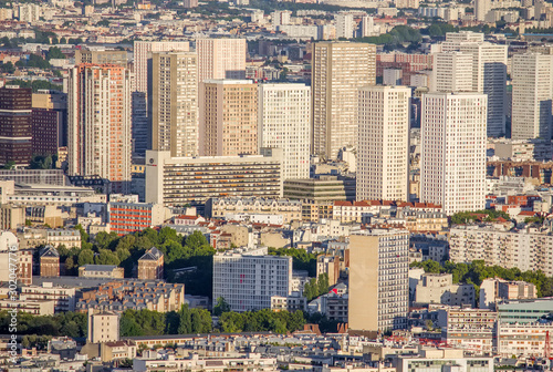Aerial view on the part of Paris