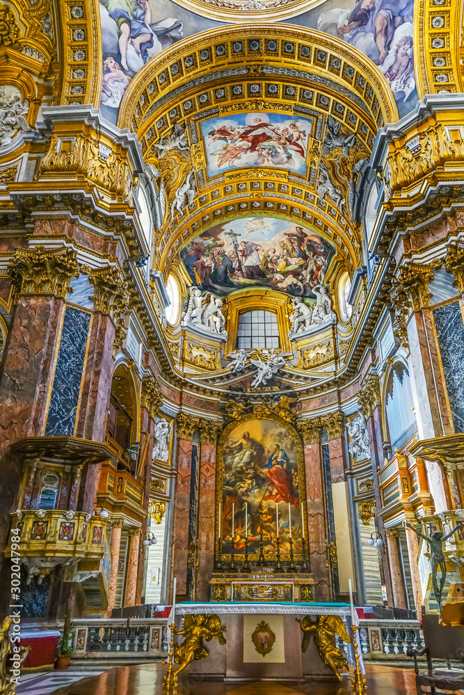 Altar Frescos Basilica Carlo al Corso Church Rome Italy