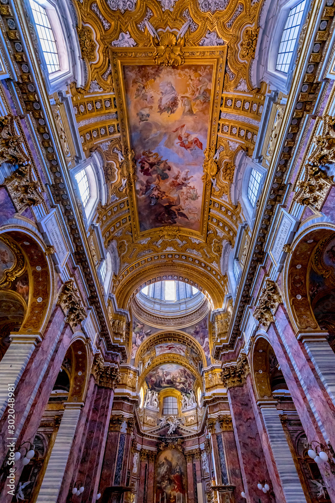 Altar Frescoes Basilica Carlo al Corso Church Rome Italy