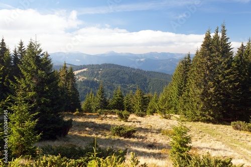 Mount Hoverla or Goverla, Ukraine Carpathian mountains photo