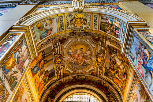 Chapel Arch Frescoes Basilica Santa Maria Traspontina  Church Rome Italy photo