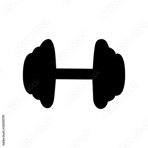 Vector image of dumbbells and sports equipment