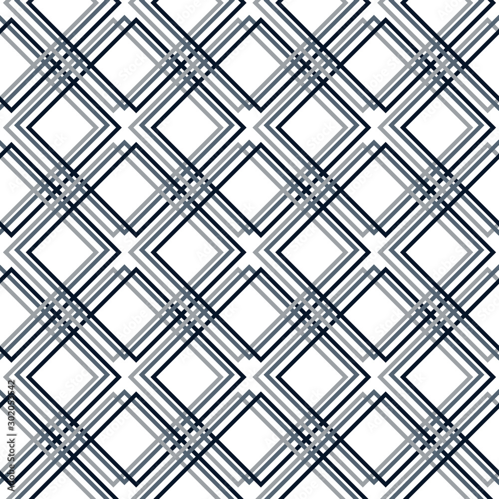 Сrazy cell rhombus trance seamless pattern. Chain mail effect. Repeat texture. Seamless background on white. Vector simple template. Сrazy cell rhombus trance seamless pattern. Chain mail effect. Repeat texture. Seamless background on white. Vector simple template.