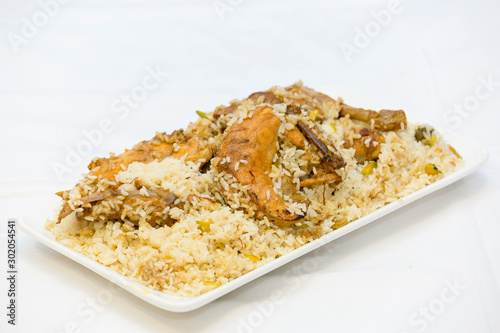 Nawabi Chicken Biryani with Premium Quality perfuemed rice.