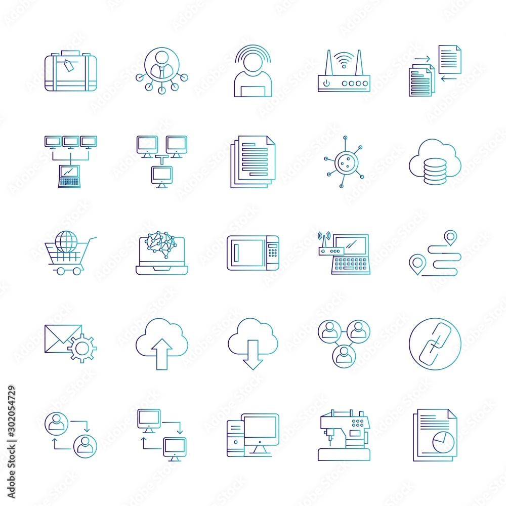 Simple Set of Universal Related Color Icons Simple Set of Universal Related Color Icons