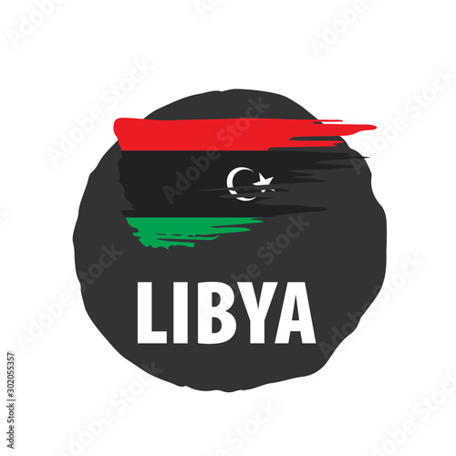 Libya flag, vector illustration on a white background