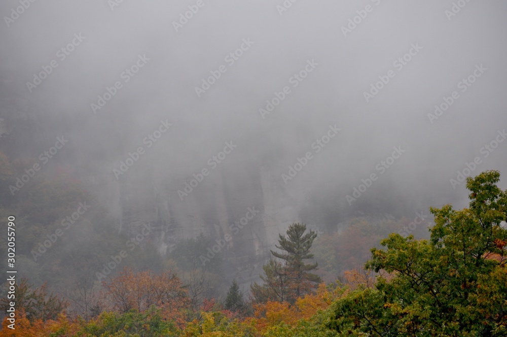 Rocky Gorge in the Mist, White Mountain National Forest, New Hampshire 
