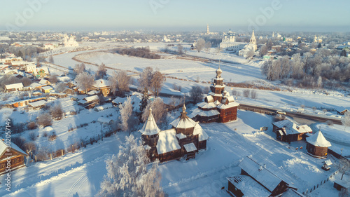 Snowy Russian winter in Suzdal, Golden Ring of Russia