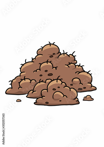 soil cartoon vector and illustration, hand drawn style, isolated on white background.