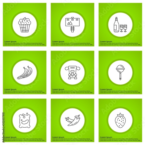 9 User interface Icon set for web and mobile applications